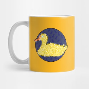 Yellow Duck Circle Design Mug